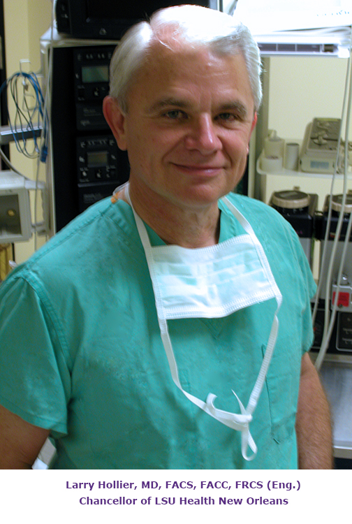 Chancellor Larry Hollier is still a practicing vascular surgeon